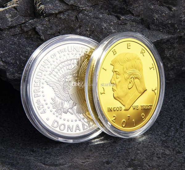 

Trump 2020 coin commemorative coin american 45th pre ident donald craft ouvenir metal badge collection non currency art craft hh9 2183