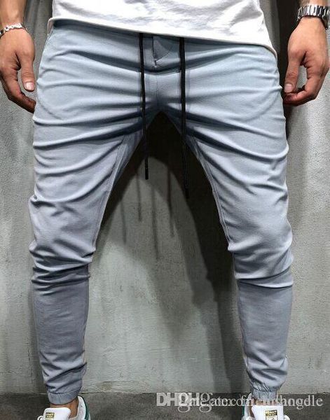 

capris track pants for male casual loose pants spring autumn fashion trousers elastic waist pencil pants, Black