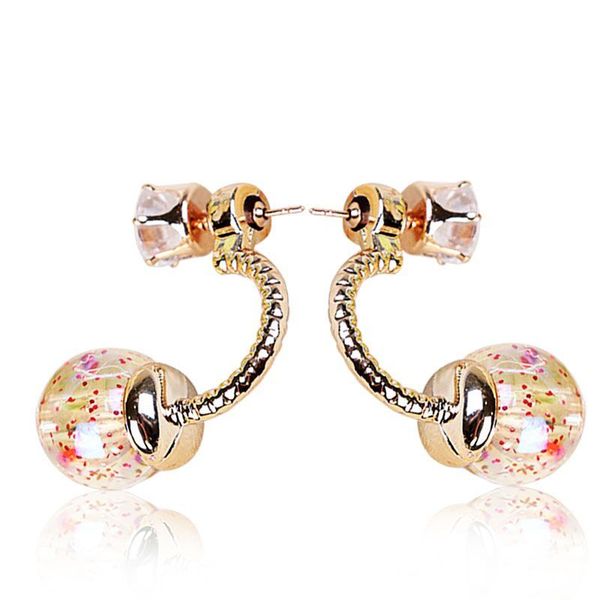 

earrings female glass earring earrings on fashion jewelry for women, Golden;silver