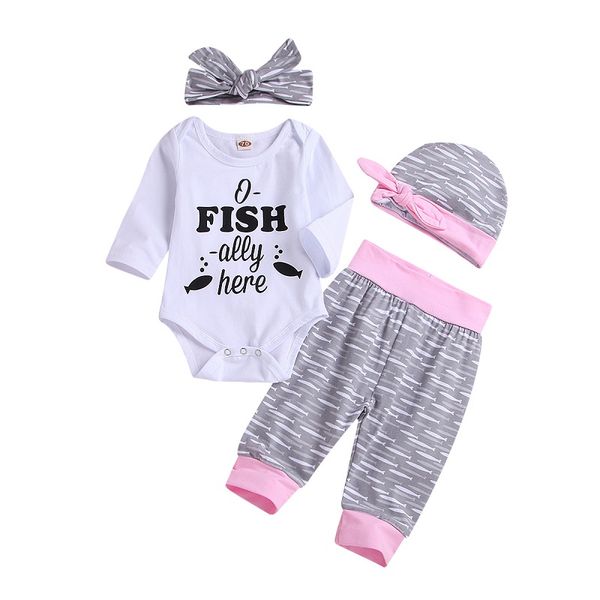 

0-12m 4pcs newborn infant baby girls white cotton romper clothes outfit playsuits baby outfit, Pink;blue
