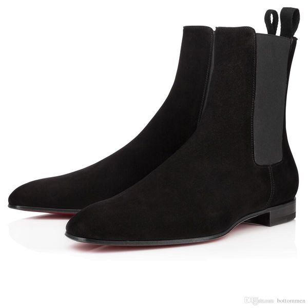 

fashion elegant business designer men black leather knight boots high red bottom boots,brand flat ankle boots casual shoes