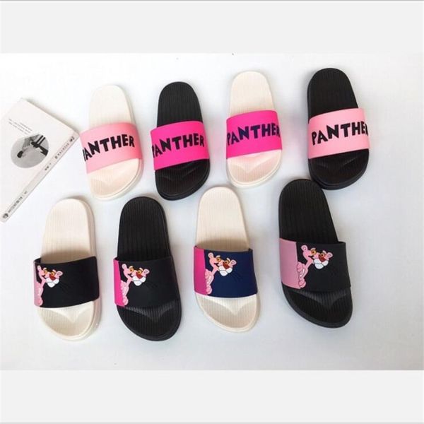 

pink panther тапочки женский летний крытый нескользящая комната толстые bottom главная главная сандалии, открытый пляж тапочки, Black