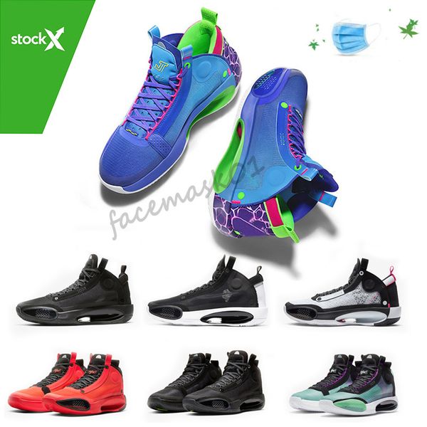 

with mask infrared 23 jumpman xxxiv 34 blue void men basketball shoes 34s rise eclipse snow leopard black cat mens sports sneakers sneakers
