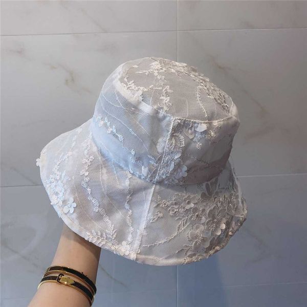 

new fashion hat classic fisherman caps women lace bucket cap travel folding plaid big brimmed hat high quality