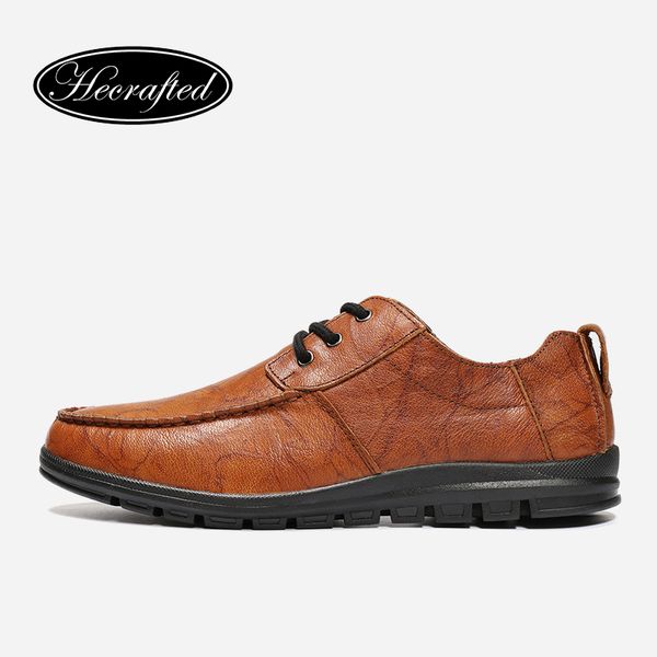 

size 36~47 full grain leather men casual shoes 2018 hecrafted fashion comfortable men shoes #fj681, Black