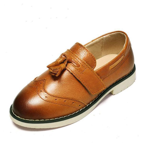 

children leather shoes for boys genuine leather dress shoes kids low-heel oxford wedding shoes black rubber sole pigskin, Black;red