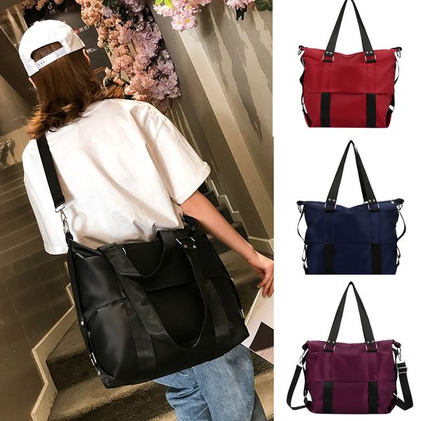 

ocardian shoulder bag retro fashion ladies zipper large capacity oxford cloth waterproof simple shoulder bag messenger