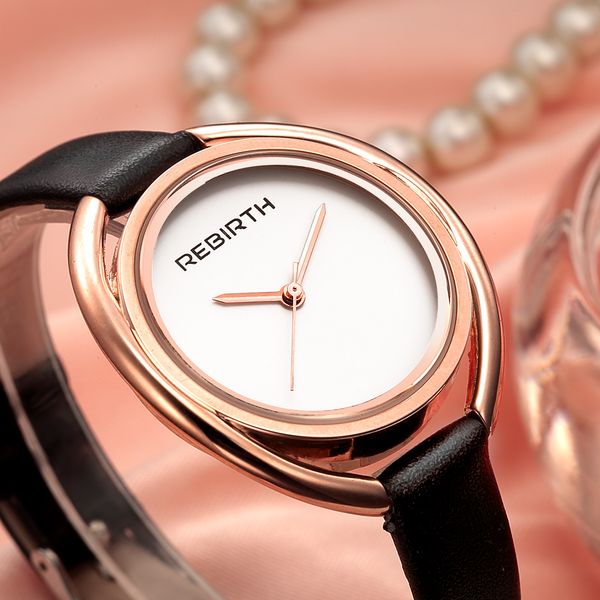 

brand rebirth women's watches montre femme ladies wrist watch women watches bracelet clock female saati clock, Slivery;brown