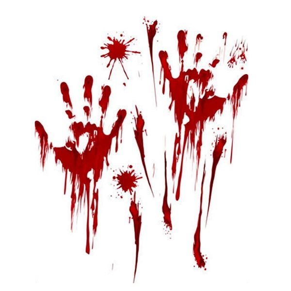

horror bloody handprint footprint decal creepy sticker