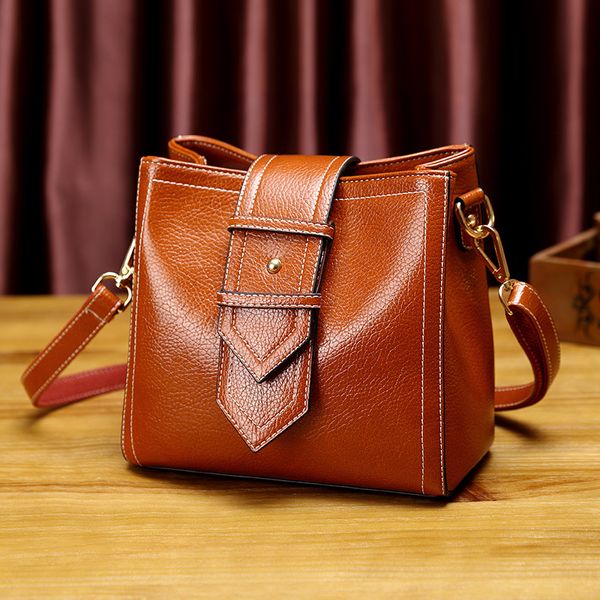 

fashion women's genuine leather messenger bag vintage women totes bags female shoulder messenger crossbody bolsas femininas t18