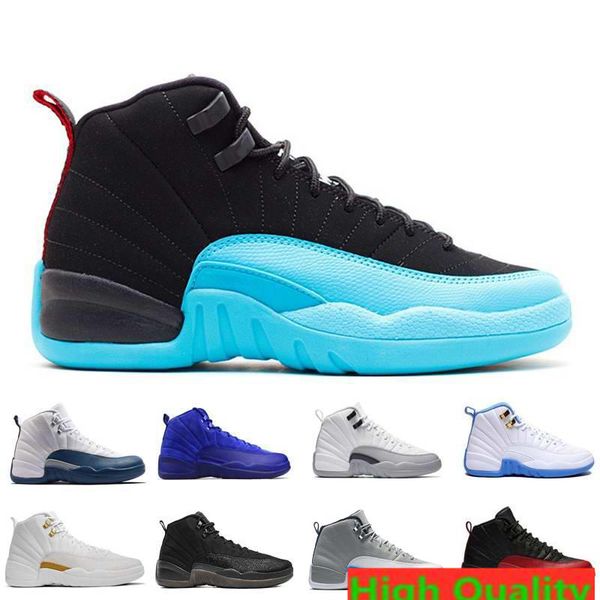 

mens basketball shoes 12 pe gym red white flu game playoffs french blue master wolf grey outdoor sneakers men shoes trainer