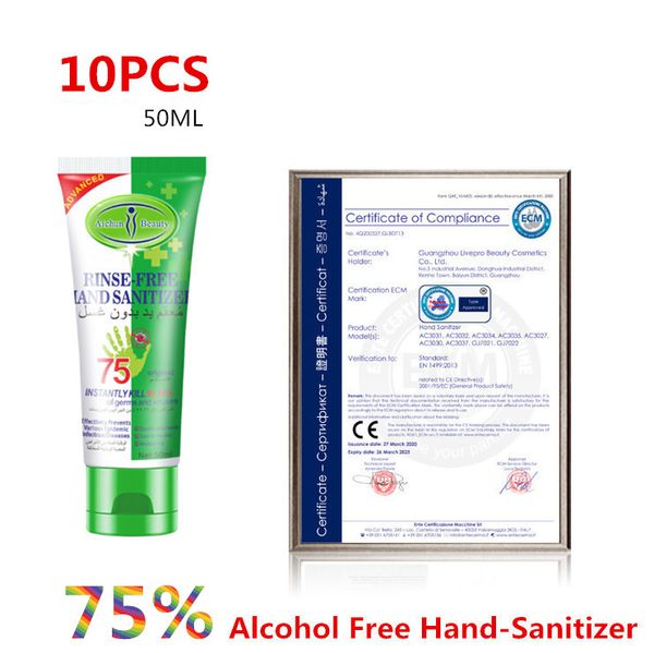 

на складе 10шт дезинфицирующее средство для рук 50мл защитный free дезинфицирующие средства для рук навалочных 75% спирта портативный открыт, Silver