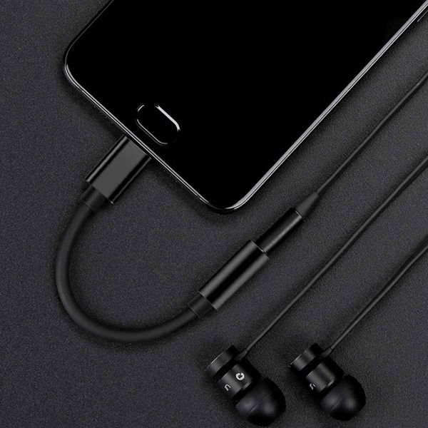 Tip-C için 3.5mm Kulaklık Mic Adaptörleri USB3.1 Tip C USB-C Erkek 3.5 Kadın AUX Ses Kablosu Xiaomi 6 için