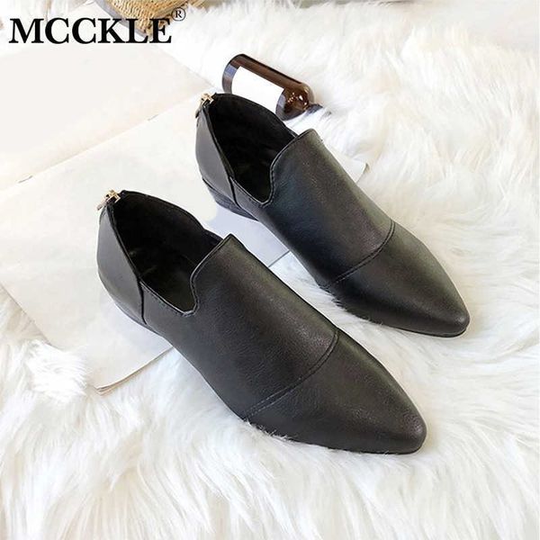 Compre Zapatos De Vestir Mcckle Mocasines De Cuero Suave Tacones