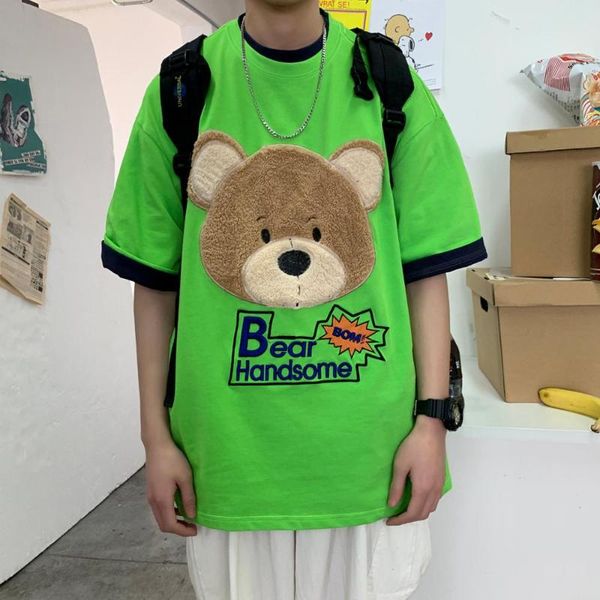 

лео коѬокие Ѭђкава harajuku коѬе мод еѬнй зеленй белй tshirt streetwear hip hop rock punk мђж White;black