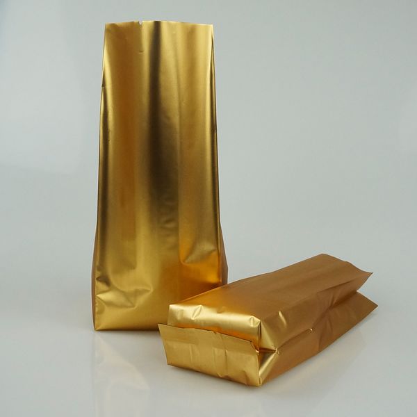 Розничная высококачественная фольга пластиковые пакеты, 12x35см 100 шт. / Лот матовый золотой алюминиевая фольга Oragan сумка, хранение пищевой пакет пакет пакет грибная упаковка