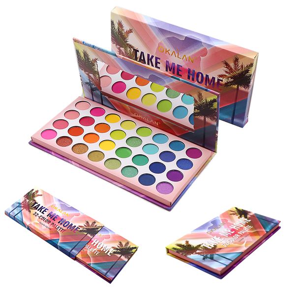 

32 color book style package eye shadow palette bundle pressed pigment palette for makeup
