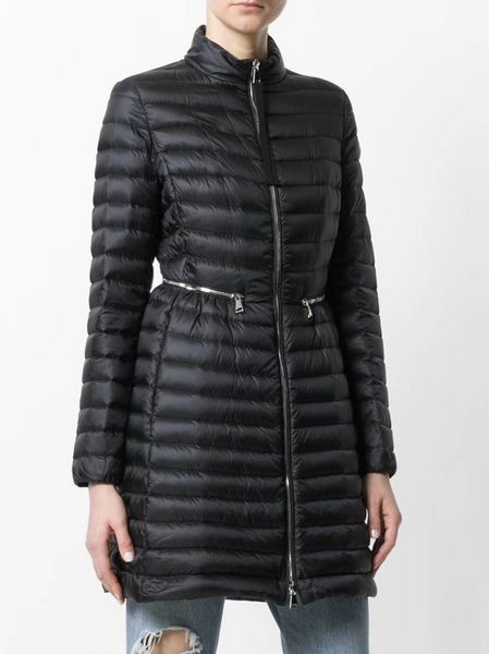 

2019 бренд девушка утка вниз ветровки для раздела женщин Длинного худеть пальто Luxur