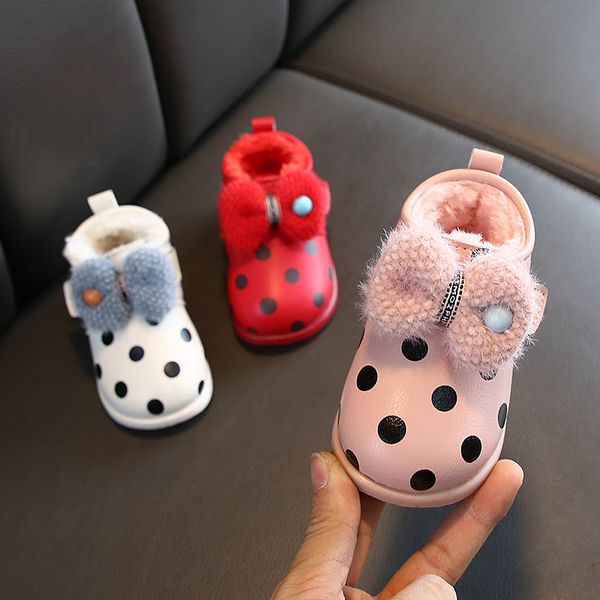 

осень младенец способа вскользь малыши обувь мягкого дна покрытия bowknot девушка дети теплого хлопок обувь для новорожденных младенцев зима