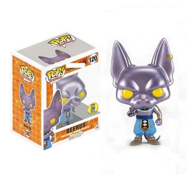 

funko pop anime dragon ball z beerus metallic action figure exclusive with box #120 toy gift christmas