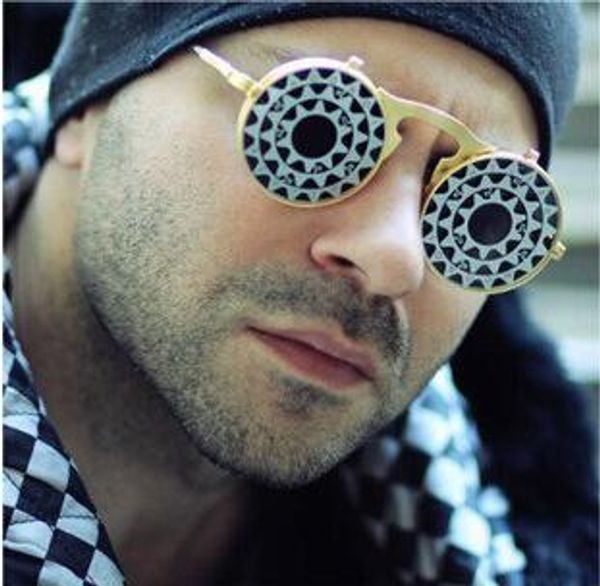

retro steampunk goggles sunglasses men round reflective flip up sunglass women vintage metal frame steam punk dollar sun glasses, White;black