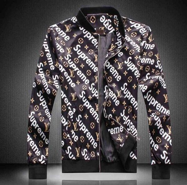 

мода новый простой личности мужчин и женщин куртки весной и осенью случайных спортивной одежды ветровка с капюшоном молния пальто 050, Black;brown