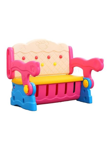 

children's chair backrest chair plastic thickened baby portable dining multifunctional foldable storage bench sofa