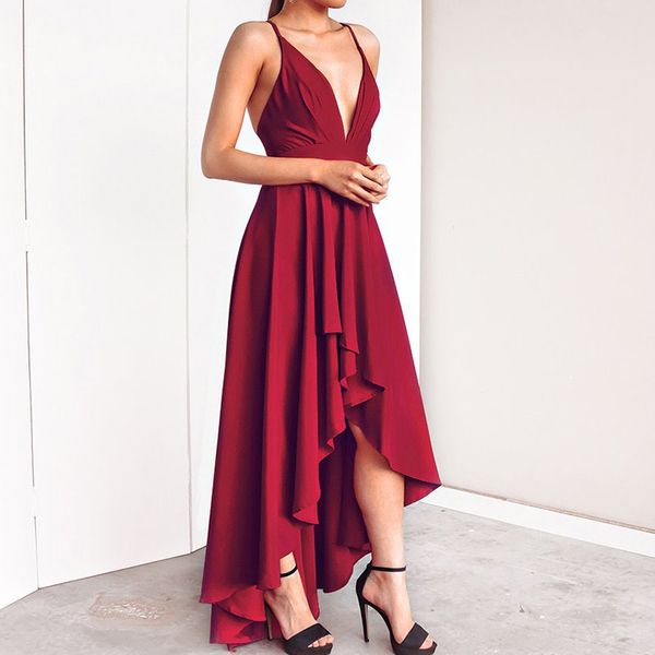 

women evening party sleeveless sequin prom gown v-neck floor-length long sling backless dress