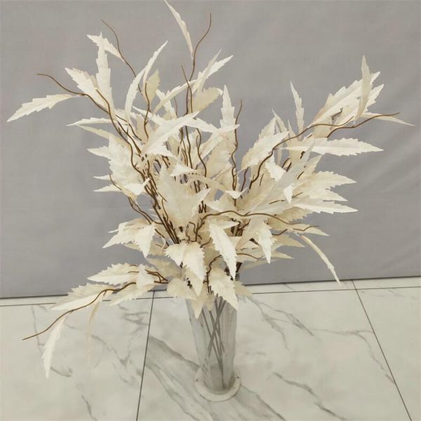 

fake long stem artemisia argyi 45.28" length simulation autumn greenery for wedding home decorative artificial plants