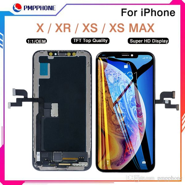 

new arrival lcd diplay for iphone x/xr/xs/xs max touch screen black replacement aaa quality lcd assembly dhl ing