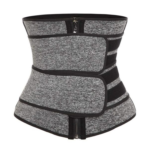 

waist support trainer slimming belt double pull lumbar bodybuilding belly shaping women gym tactical fitness belt for sports, Black;gray