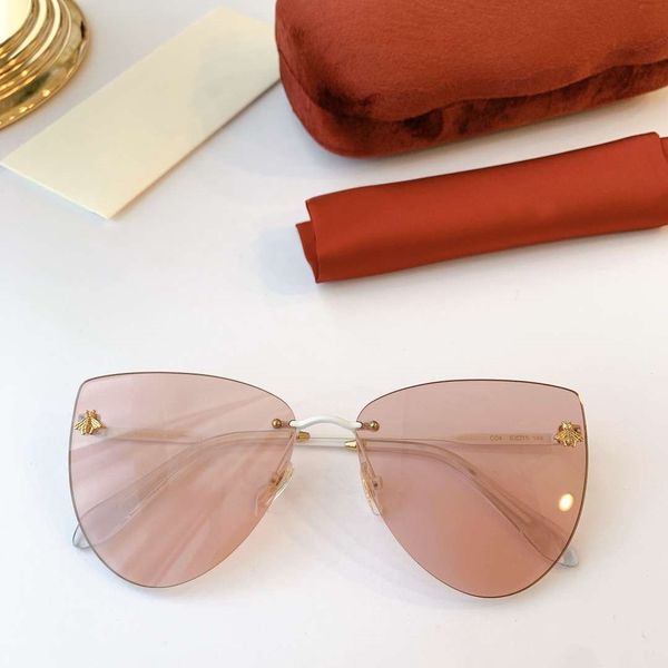 

little bee summer sunglasses brand sunglasses womens beach goggle glasses uv400 0365 6 color highly quality with box1, White;black