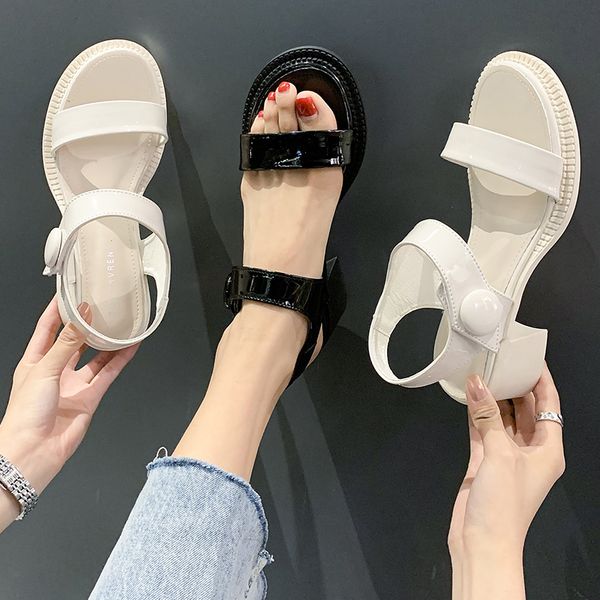 

2020 sandals espadrilles platform clear heels black shoes for women med all-match women's fashion high heeled beige female