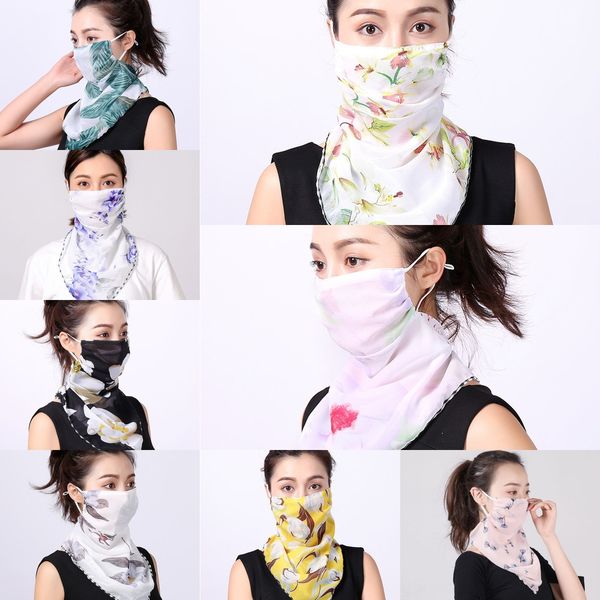 

ma6rr 2020 fashion hip magic design cashew flower triangle hop scarf bandana street skateboard face mask neck bicycle scarf scarf mask, Black