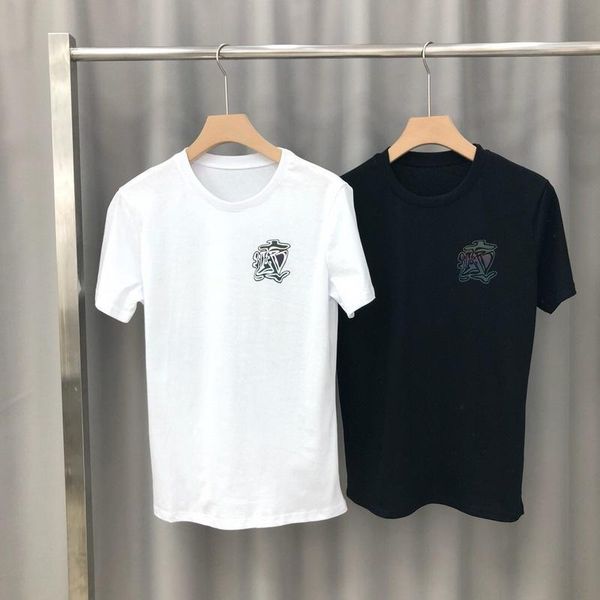 

19ss europe luxury paris graffiti print tee colorful reflective 3m cool tshirt men women clothes cotton casual t shirt, White;black