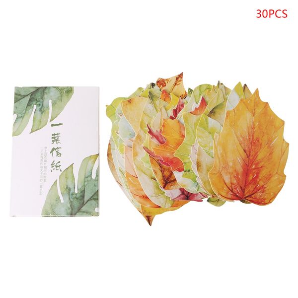 

30 sheets lovely leaf postcard letter birthday gift card wish message poster cards