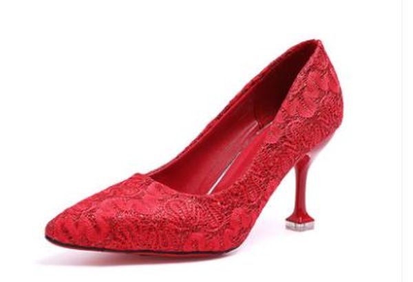 

women's shoes in spring and autumn high fine heel pointed end @137, Black