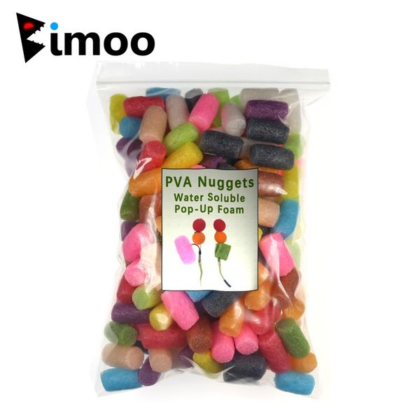

bimoo 1bag souluble carp fishing pva nuggets rig foam coloured water soluble pop up
