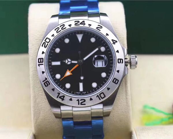 

Luxury ii men 039 watch automatic mechanical apphire watch blue luminou watch 42mm blue luminou orange pointer monotony