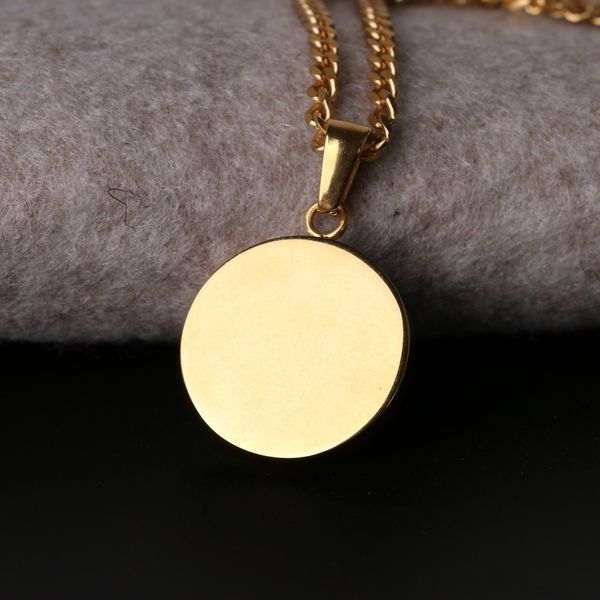 

нержавеющая сталь маленькие круглые ожерелье головы mei dusha, Silver