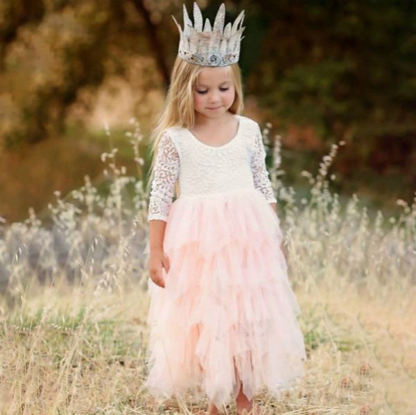 

girls lace dress girl dresses princess dresses summer new childrens dresses fashion hollowout dress kids casual new cute dress 2020, Red;yellow