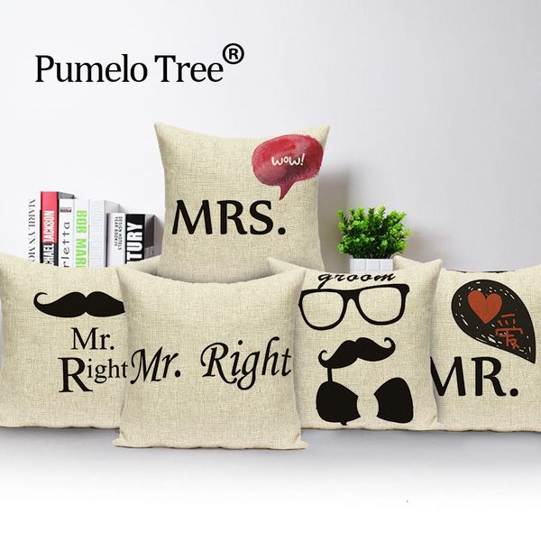 

mr right letter pillow cover beard car seat cover new cushion cover simple decorative cushion covers throw pillows