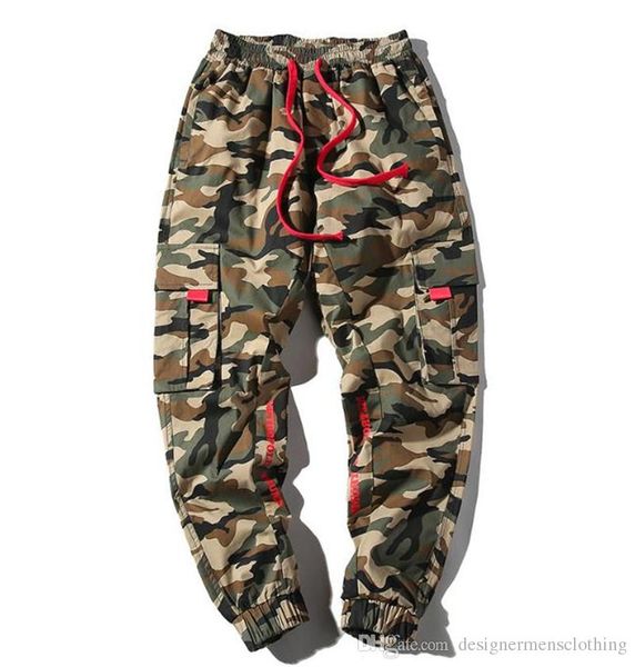 

Looes Designer Mens Pants Hiphop Camouflage Fashion Pencil Pants Casual Drawstring Teenager Sweatpants Plus Size Male Apparel