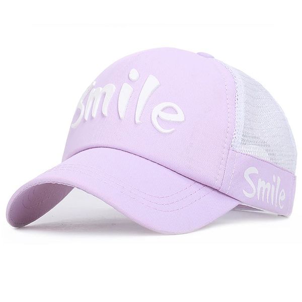 

outdoor mesh sun hat adjustable back children summer letter printing baseball cap headdress sports accessories