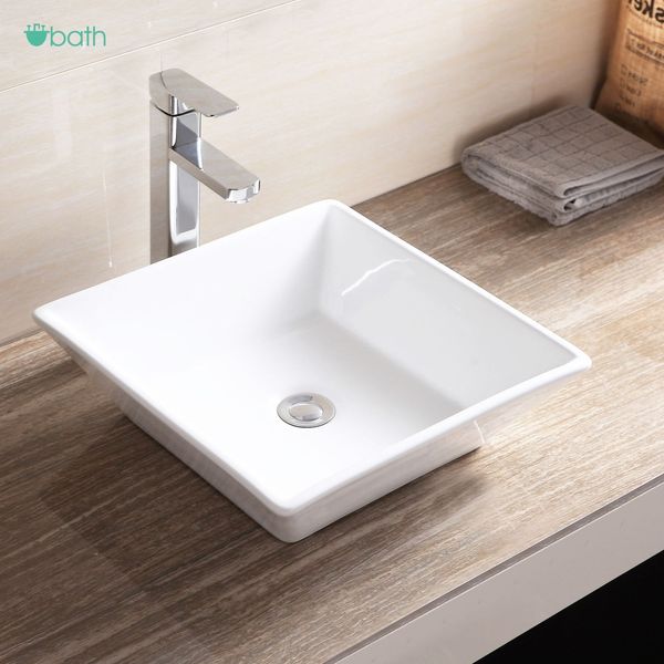 2019 Square Bathroom Sink Porcelain Ceramic Vessel Vanity Basin Bowl Pop Up Drain From Xiangxing668 41 2 Dhgate Com