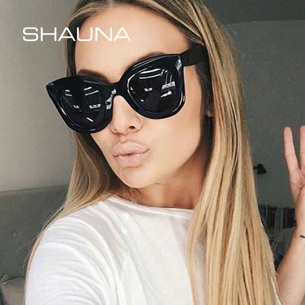 

shauna metal hinge classic women cat eye sunglasses fashion nail ladies gradient lens eyeglasses, White;black