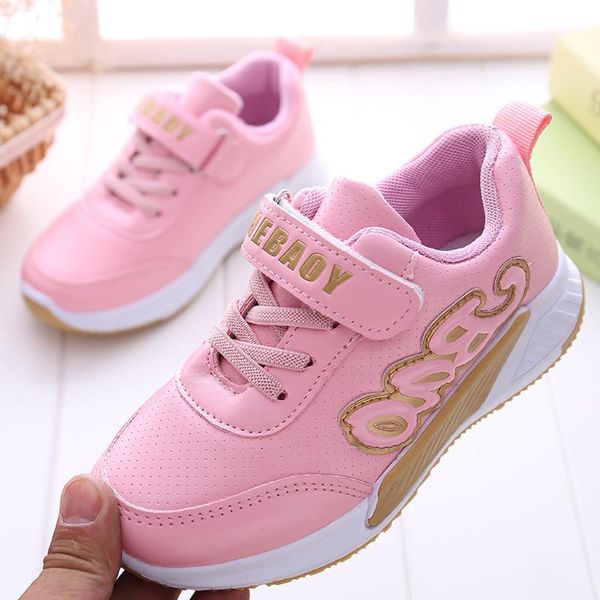 

2020 розовая осень детская обувь мальчики девочки спортивная обувь дышащие детские кроссовки мягкое дно нескользящие повседневные дети, Black