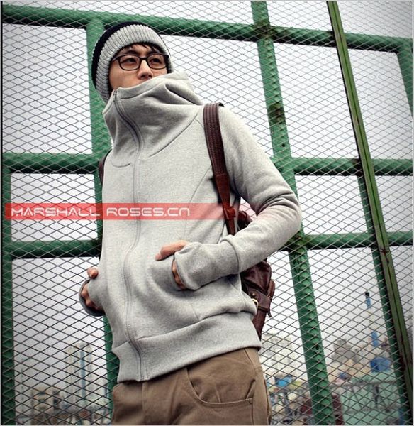 

korean-style popularity boy's coat slim women's hoodie men's fashion four colors, Black