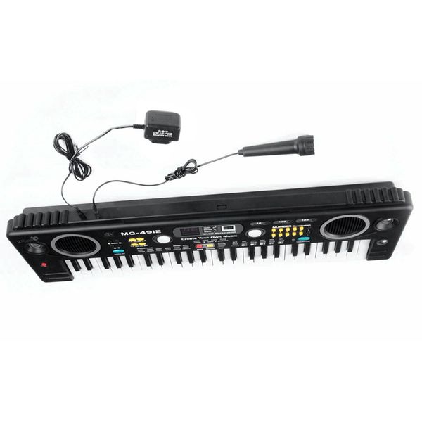 

abgz-mq mq-4912 49 key music digital electronic keyboard piano with microphone- portable for kids & beginners