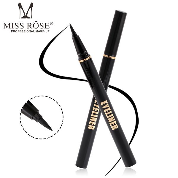 

miss rose black eyeliner pen long lasting eye liner pencil waterproof eyeliner smudge-proof cosmetic beauty makeup liquid